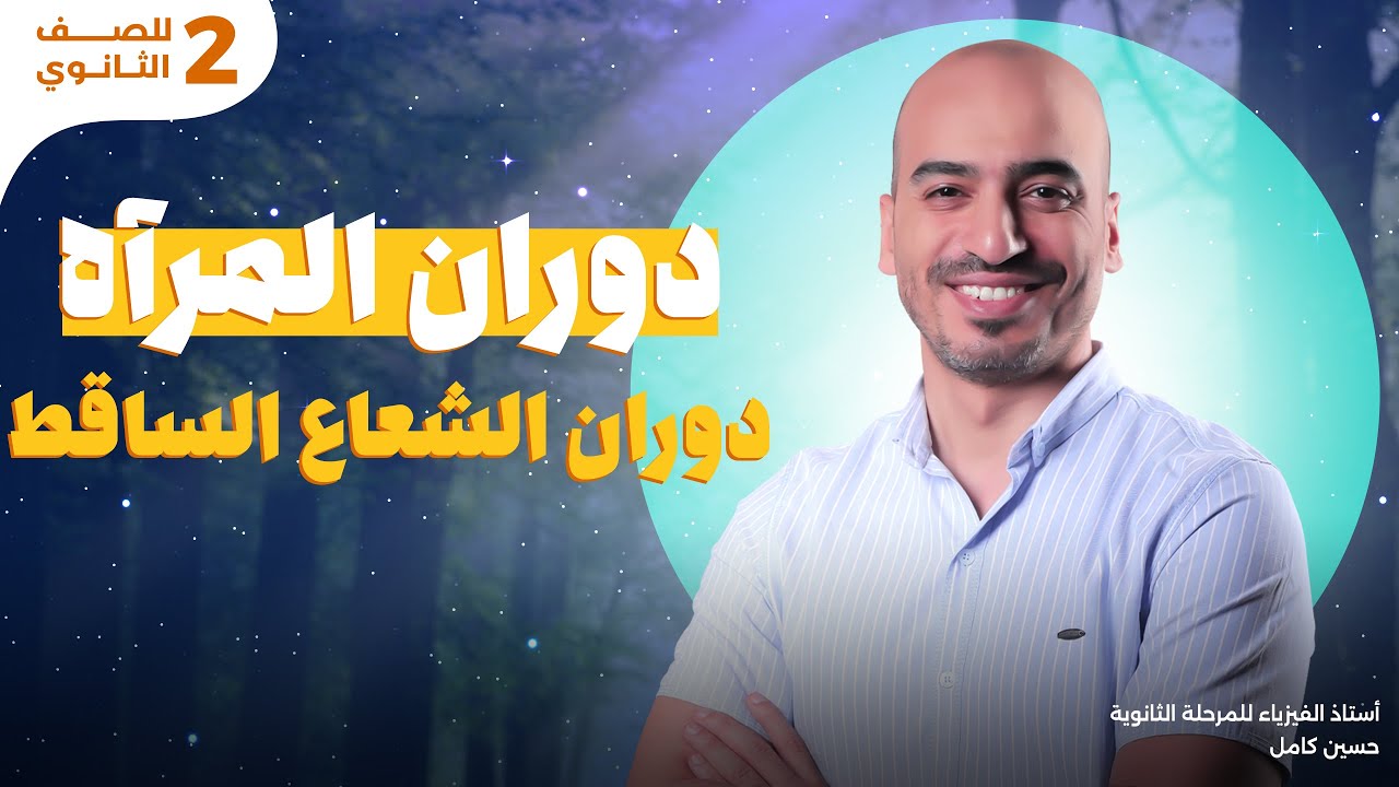 أبسط شرح لدوران المرآه و دوران الشعاع الساقط | تانية ثانوي | مستر حسين كامل 2025