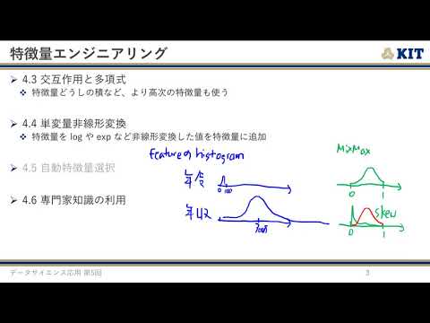 データサイエンス応用 第5回: 単変量非線形変換