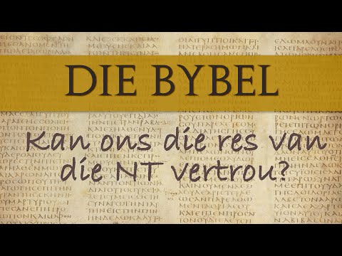 Video: Wat word die vier boeke van die Nuwe Testament genoem?