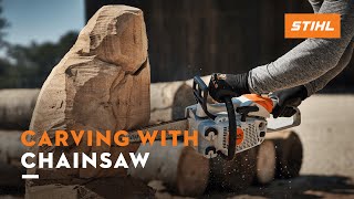 Sculptures carving with the chainsaw ꘡ STIHL