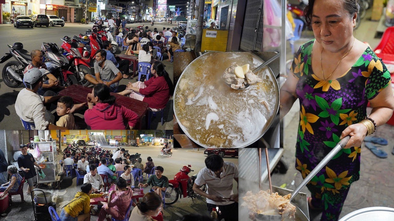 Hủ tiếu chờ TRà Vinh, xếp hàng ngồi chờ 1 tiếng để ăn tô hủ tiếu lúc 10 giờ đêm