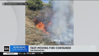 Firefighters quickly contain fire burning near CSU San Bernardino
