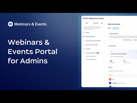 How to Use the Zoom Events & Webinars Admin Portal