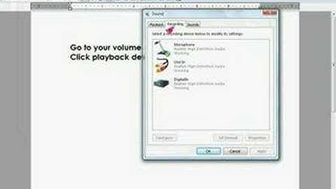 How to put sound on your hypercam2 if you have windows vista
