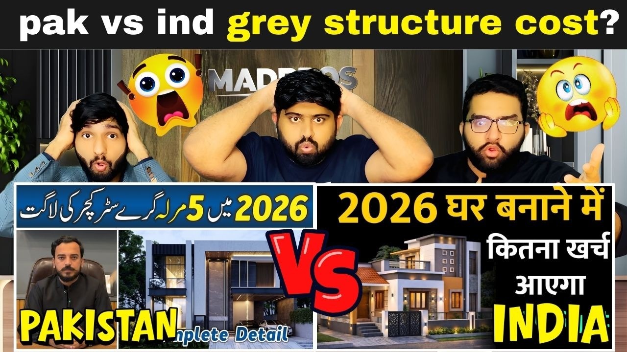 Pakistan vs India House Construction Cost Comparison 2026 🏠| Mumbai to Bihar Detailed Reaction