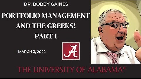 PORTFOLIO MANAGEMENT AND THE GREEKS - PART 1