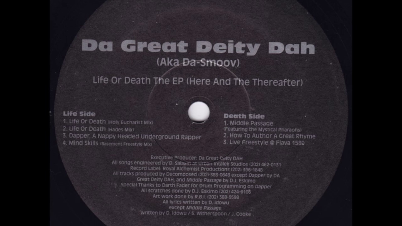 Da Great Deity Dah - Mind Skills - EP Royal Alchemist Productions 