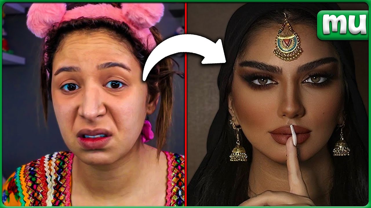 J’essaye le maquillage Arabic Make Up 🌶️ (transformation)