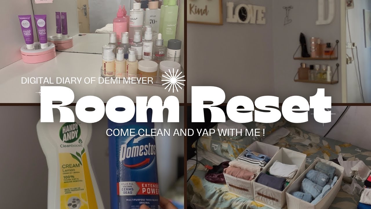 RESET MY ROOM WITH ME | CLEANING | ORGANISING | YAPPING VLOG 🤍🧼 