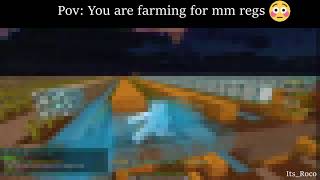 Pov you are farming for mm regs