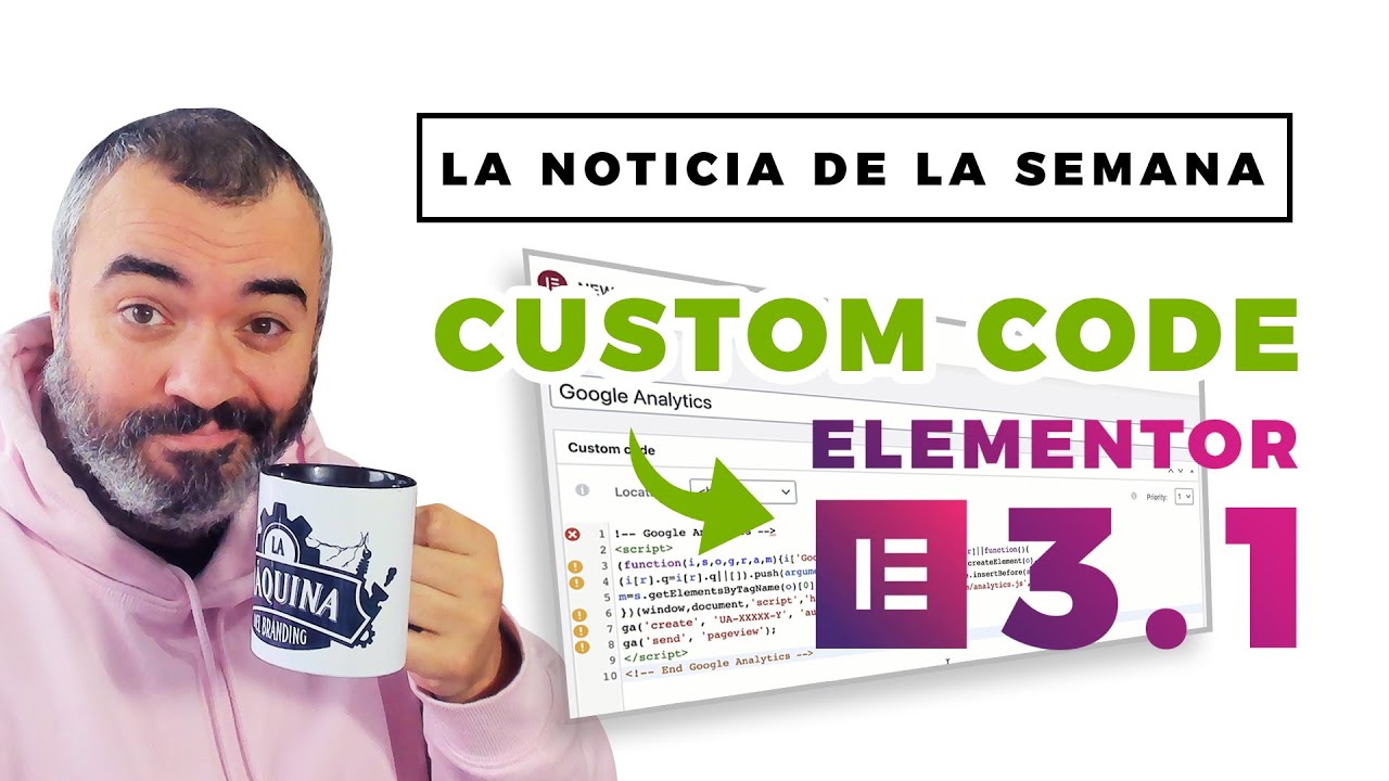 Elementor PRO 3.1 presenta CUSTOM CODE - La noticia de la semana - YouTube