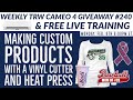 TRW Live Cameo 4 Giveaway & Training! | Making Custom Products with a Vinyl Cutter & Heat Press
