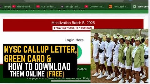 How to Check,Download and Print Nysc Callup Letter, Green card,Addendum:Nysc Registration documents 