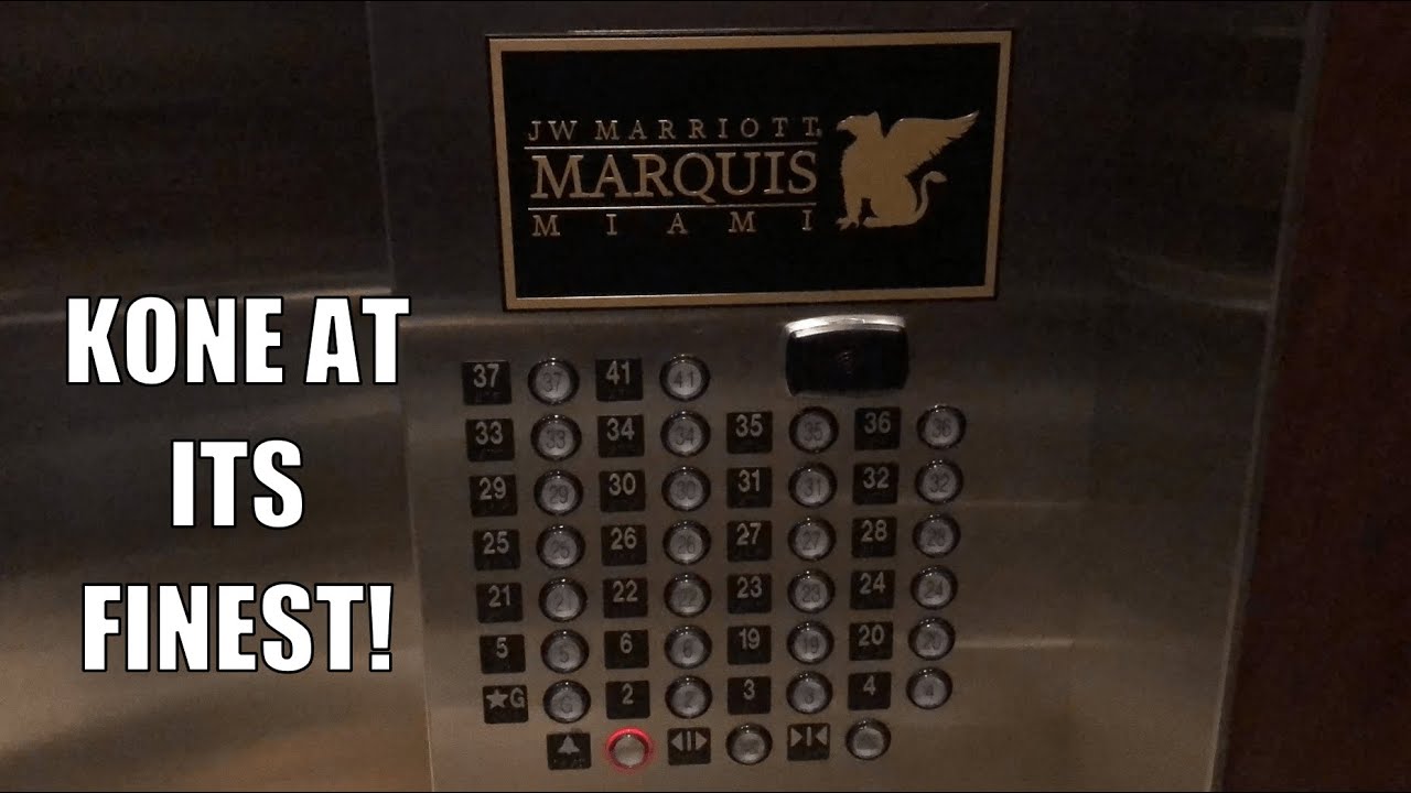 Fantastic Kone Traction Elevators - JW Marriott Marquis in Miami, FL