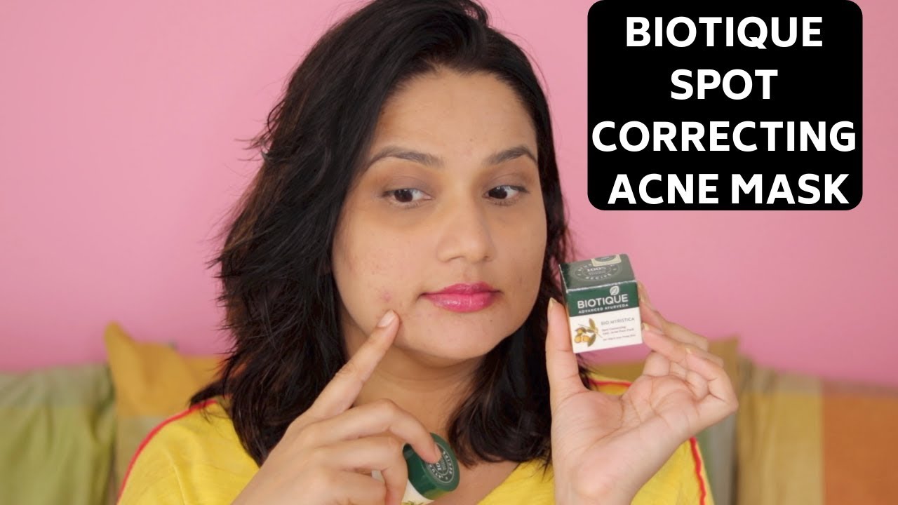 Biotique Bio Myristica Spot Correcting Anti Acne Face Pack Review & Demo | Works Or Not ? - Youtube