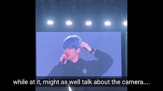 (ENGSUB) 191230 EXO BAEKHYUN FUNNY THROWING SHADE AT CAMERAMEN MUSIC SHOWS #EXPLORATION