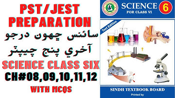 PST/JEST Preparation | Science Class Six | Chapter 08 to 12 With MCQs | Sindh Aspirants Academy