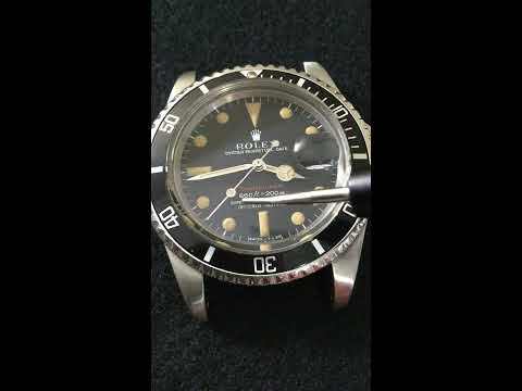 Vintage Rolex Submariner 1680 red label from 1971 watch review showing all details and explained