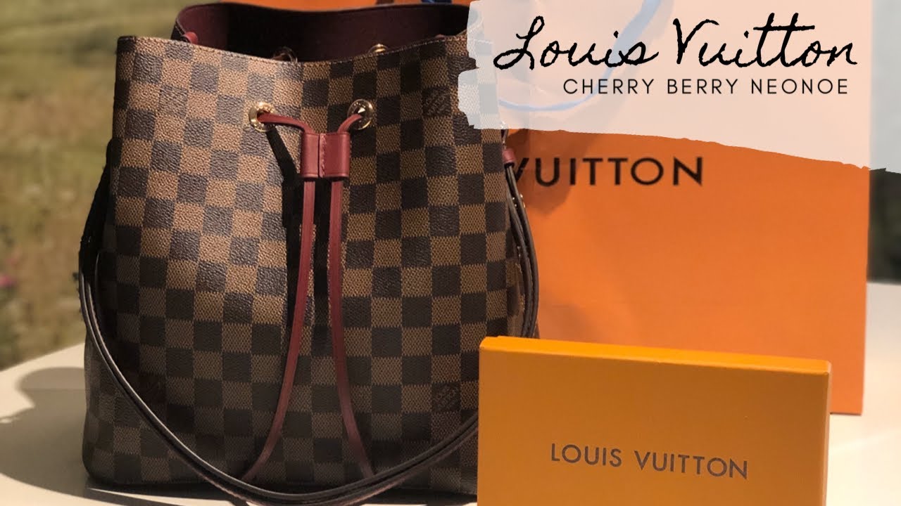 3D model Louis Vuitton Neonoe MM Bag Damier Ebene Venus Pink Leather VR /  AR / low-poly