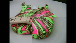 Swirling(Ibanez Guitar Swirl in Fluorescent colours)