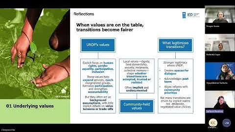 Reflections Webinar: Green and just transition through a justice lens