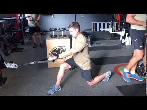 Single Arm Split Squat Cable Row