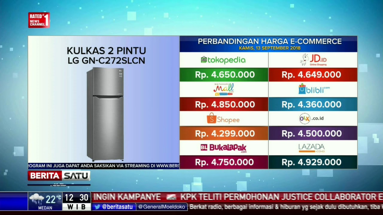 Perbandingan Harga E Commerce Kulkas 2 Pintu LG GN Perbandingan Harga E Commerce Kulkas 2 Pintu LG GN