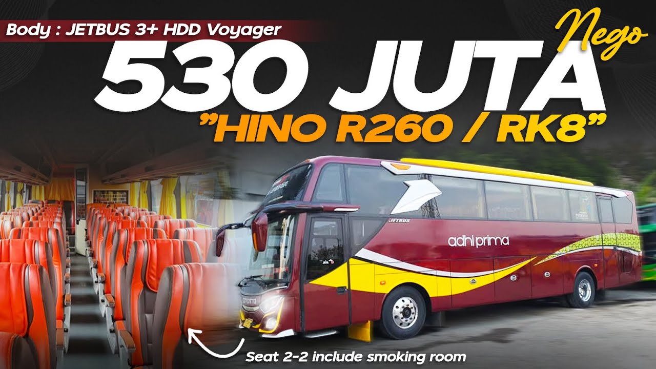 Big Bus Dijual : 530 Juta Nego, Hino R260 / RK8 Body Rombak Jetbus 3 ...