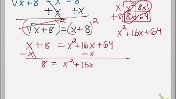 Solving Radical Equations (quantity squared & factoring) part 2