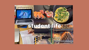 Student life | study | sushi | eating healthy | journaling | gelato | exam | caramel macchiato