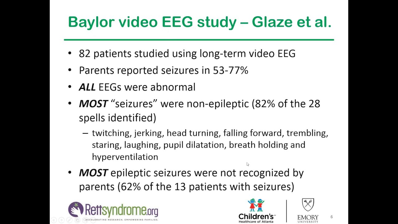Seizures and Epilepsy in Rett Syndrome YouTube
