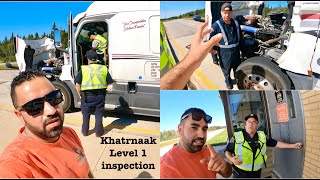 Canada Police ‍♀ Stopped our Truck on Scale & did INSPECTION  | Team Trucking Vlog