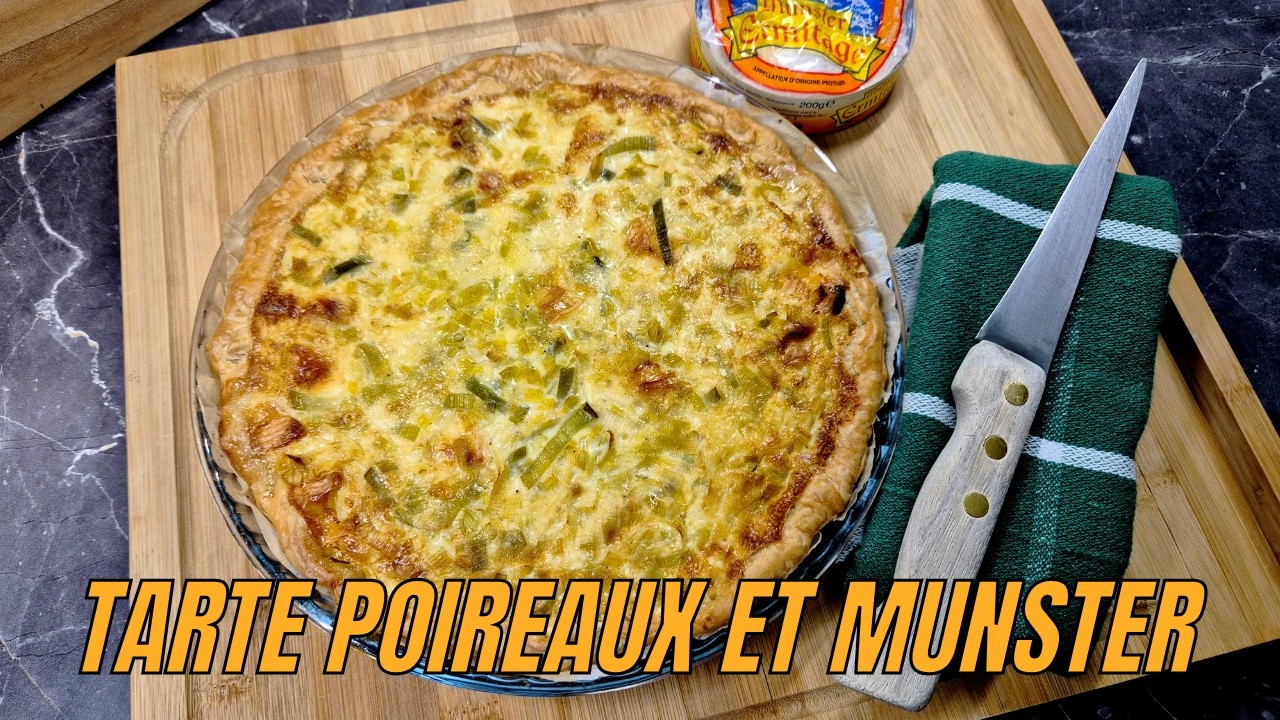 Cette tarte aux poireaux et Munster est irrésistible