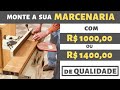 FERRAMENTAS PARA MONTAR UMA MARCENARIA | 1000,00 A 1400,00 REAIS