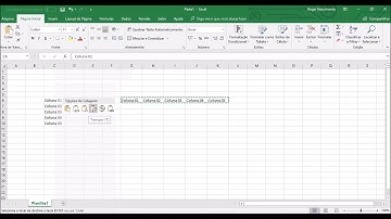 Transformar / Transpor / Copiar conteúdo de Linha para Coluna e Coluna para Linha - Excel