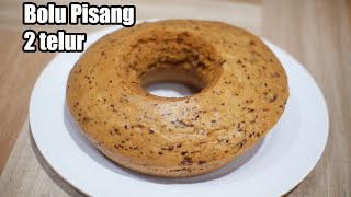 BOLU PISANG KUKUS 2TELUR TAKARAN SENDOK CUMA DI ADUK ADUK AJA || NO MIXER NO OVEN