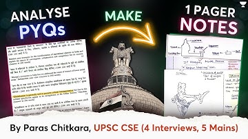 UPSC PYQ Analysis - Do it & Make ONE PAGER NOTES | UPSC Blueprint