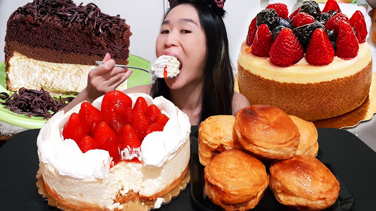 Satisfying Big Bites! Eating Delicious CHEESECAKES | Mukbang Eating Show with ASMR