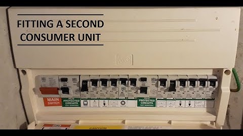 Fitting a Second Consumer Unit Part 1
