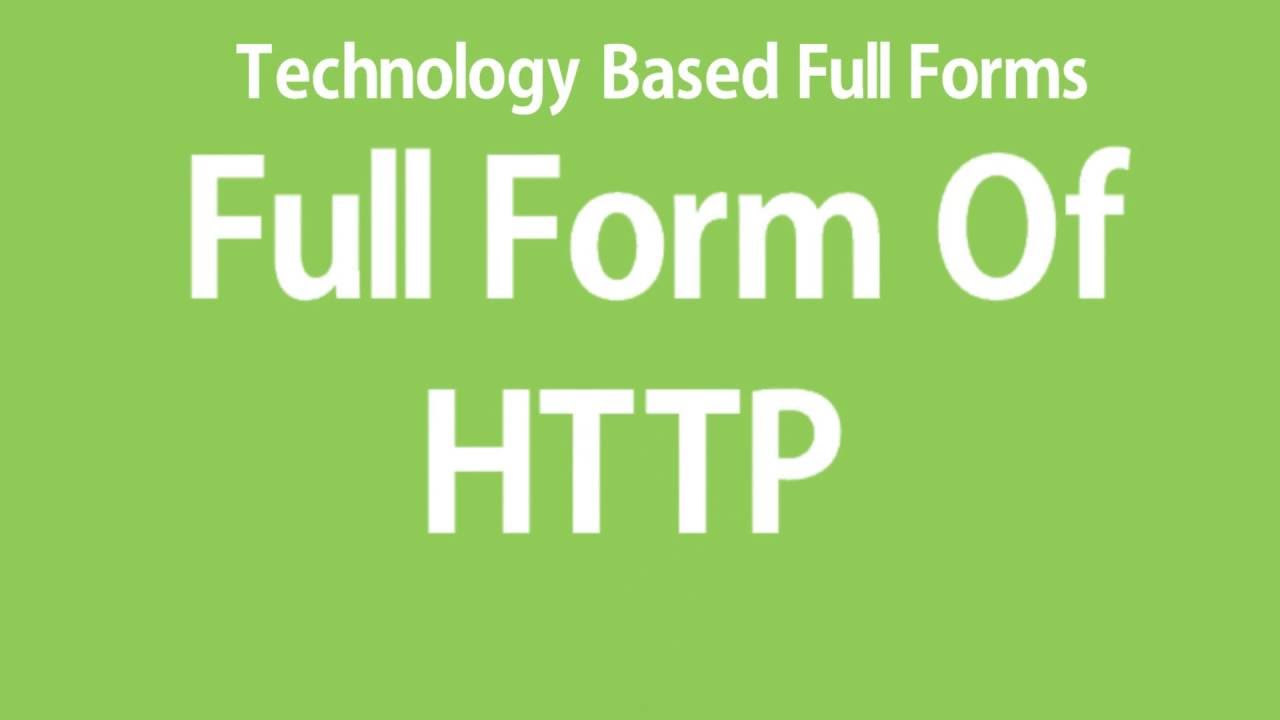 HTTP Full Form