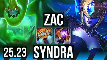 ZAC vs SYNDRA (MID) | EUW Master | 25.23