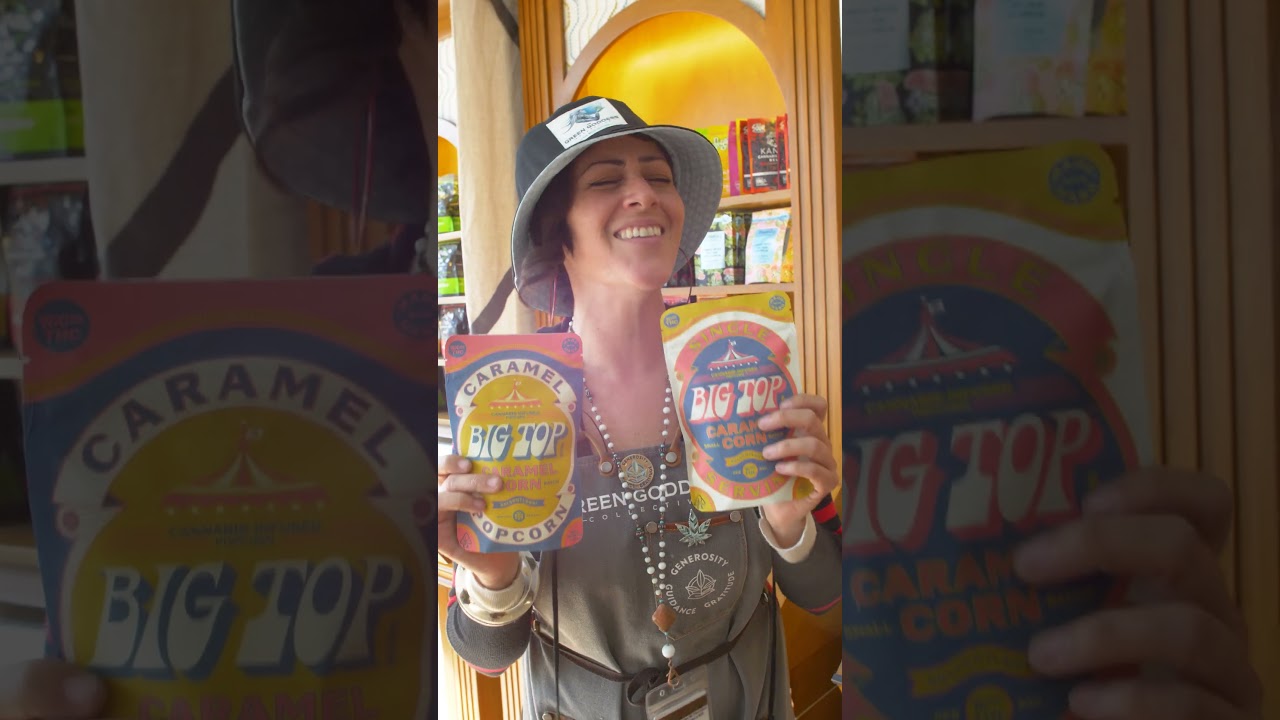 Big Top Bros' THC Infused Popcorn at Green Goddess Collective!