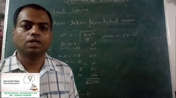 Standard deviation| Individual series| actual mean| assumed mean