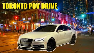 DOWNTOWN TORONTO POV DRIVE STRAIGHT PIPED AUDI S7