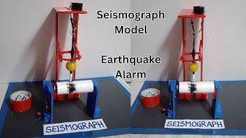 Seismograph working 3d model using waste materials | earthquake Alarm Model | DIY Science Model