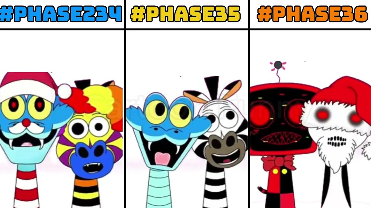 NEW Sprunki: Phase 1-36  Sixteen, Elly, Nineteen, Fred Pulpo, Twenty Six, Mr. Snake, Number 3