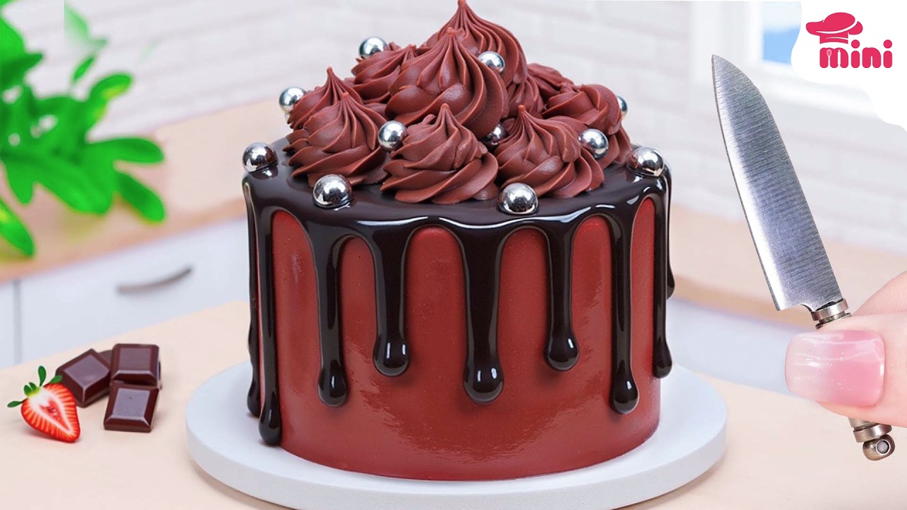 🍫 So Decadent Mini Mocha Chocolate Drip Cake Decorating Ideas | Mini Bakery