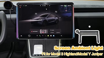Model Y Juniper/Model 3 Highland Screen Ambient Light With Wireless Charging Phone Holder