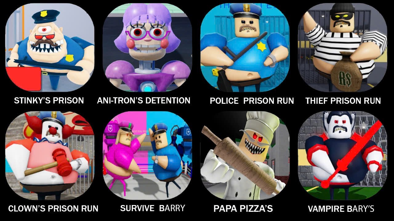 ROBLOX  THE SCARY SCHOOL PRISON RUN  SURVIVE  BARRY OOMPA LOOMPA VAMPIRE BARY’S SIR SCARY'S MANSION