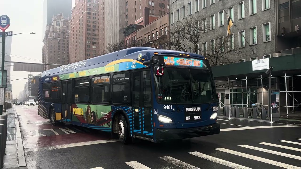 [RARE] MTA NYCT: 2021 New Flyer XDE40 #9481 on the M15+ Select Bus Service @ 42nd Street & 1st Av